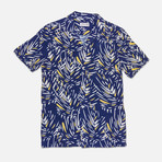 Jungle Camp Collar Shirt // Blue (XL)
