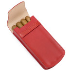 Tab Cigar Case // Genuine Alligator Detail (Red)
