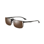 Clip on Sunglasses // CHASEJ3039 // Brown