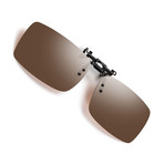 Clip on Sunglasses // CHASEJ3039 // Brown