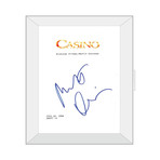 Framed Autographed Script // Casino // Robert De Niro