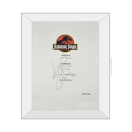 Framed Autographed Script // Jurassic Park