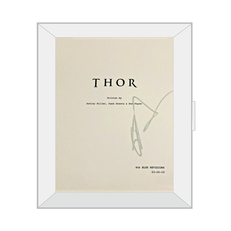 Framed Autographed Script // Thor