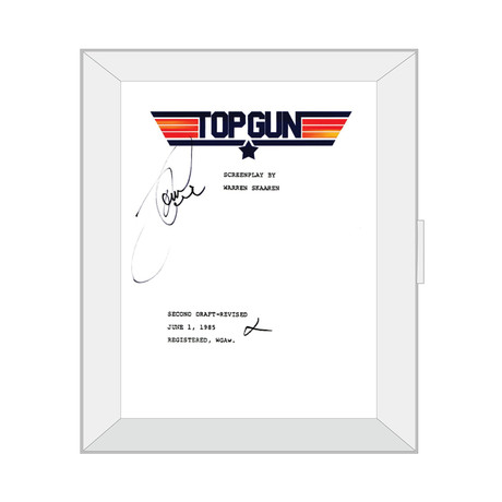 Framed Autographed Script // Top Gun