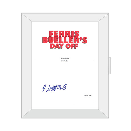 Framed Autographed Script // Ferris Buellers Day Off
