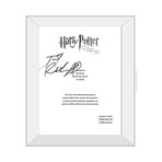 Framed Autographed Script // Harry Potter and the Sorcerer's Stone