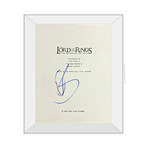 Framed Autographed Script // Lord of the Rings: The Return of The King