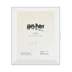 Framed Autographed Script // Harry Potter and The Deathly Hallows Part II
