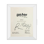 Framed Autographed Script // Harry Potter and The Deathly Hallows Part I
