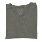 4-Way Stretch Short-Sleeve V-Neck // Charcoal Heather (XL)