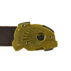 Aged Enigma Belt // Brown (Size 34)