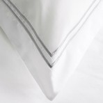 Duvet Set with Silver Satin Stitching // 3 Piece (Full/Queen)