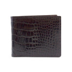 Bryant Park // Genuine Alligator Bi-Fold Wallet (Brown)