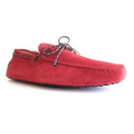 Suede Gommini Loafers // Red (UK: 7.5)