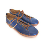 Sportivo Basso Leather Sneakers // Blue (UK: 8.5)
