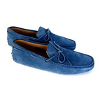 Blue Jeans Suede Loafers // Turquoise (UK: 10.5)