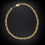 14K Gold Oval Mariner Chain Bracelet // 4.5mm // 8"