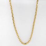 14K Solid Gold Oval Mariner Chain Necklace // 4.5mm (18")