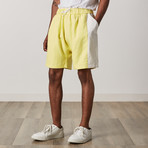 Griff Shorts // Yellow + White (XL)