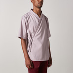 Grayson Wrap Shirt // Lilac (L)