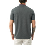 Collarless Short Sleeve Polo // Anthracite (S)
