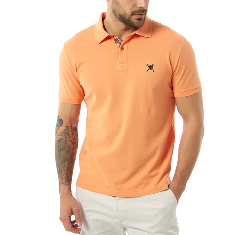 Solid Short Sleeve Polo // Orange (3XL)