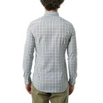 Plaid Button-Up Shirt // Green + Navy (L)