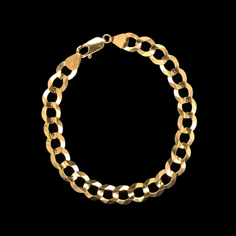 10K Gold Cuban Chain Bracelet // 9.5mm // 9"