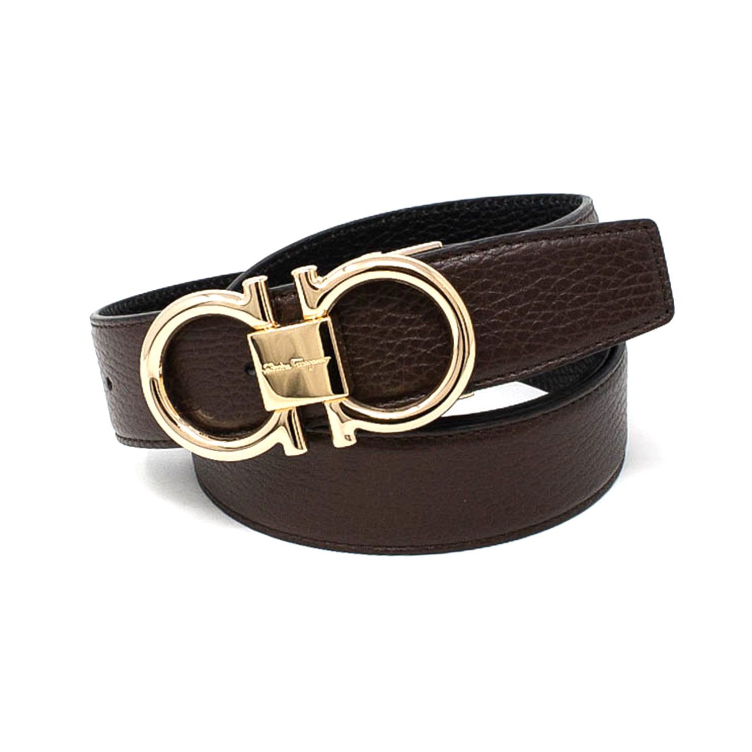 Ferragamo - Gancini Reversible Leather Belt - Female - 85