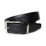 Roberto Cavalli // Textured Leather Belt // Black (85)