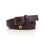 Leather Two Loop Bracelet // Brown