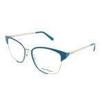 Women's SF2157 Optical Frames // Light Gold + Blue