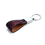 Two-Toned Python Leather Keychain (Yellow)