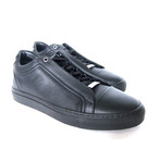 Brioni // Crocodile Trim Leather Sneakers // Black (US: 9.5)
