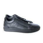 Brioni // Crocodile Trim Leather Sneakers // Black (US: 9.5)