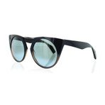 Yohji Yamamoto // Unisex YY-5012-621 Round Sunglasses // Navy Fade + Blue