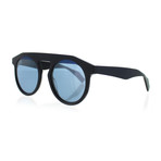 Yohji Yamamoto // Unisex YY-5017-613 Round Sunglasses // Navy + Blue