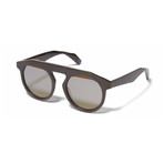 Yohji Yamamoto // Round Sunglasses // Brown + Brown