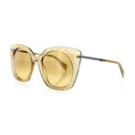 Yohji Yamamoto // Women's YY-5018-180 Round Sunglasses // Brown