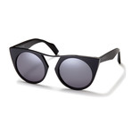 Yohji Yamamoto // Unisex YY-5012-002 Round Sunglasses // Black + Gray