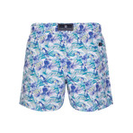 Tropical Tucan Swimsuit // White + Blue (S)