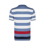 Alexis Knitwear Polo Shirt // Blue + Red + Navy (XL)