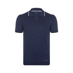 Hector Knitwear Polo Shirt // Navy (L)