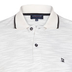 Striped Polo Shirt // Grey (XL)