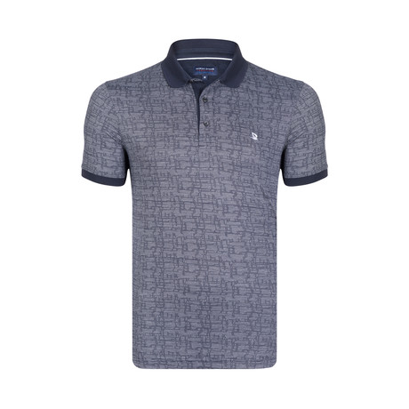 Alfred Short Sleeve Polo Shirt // Navy + White (M)