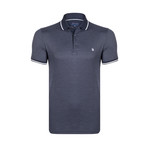 Dotted Polo Shirt // Navy + White (XL)