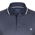 Dotted Polo Shirt // Navy + White (S)
