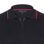 Landin Knitwear Polo Shirt // Black (XL)