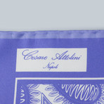 Cesare Attolini // Paisley Pattern Silk Pocket Square // Purple