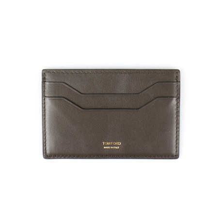 Smooth Leather ID Card Holder Wallet // Brown